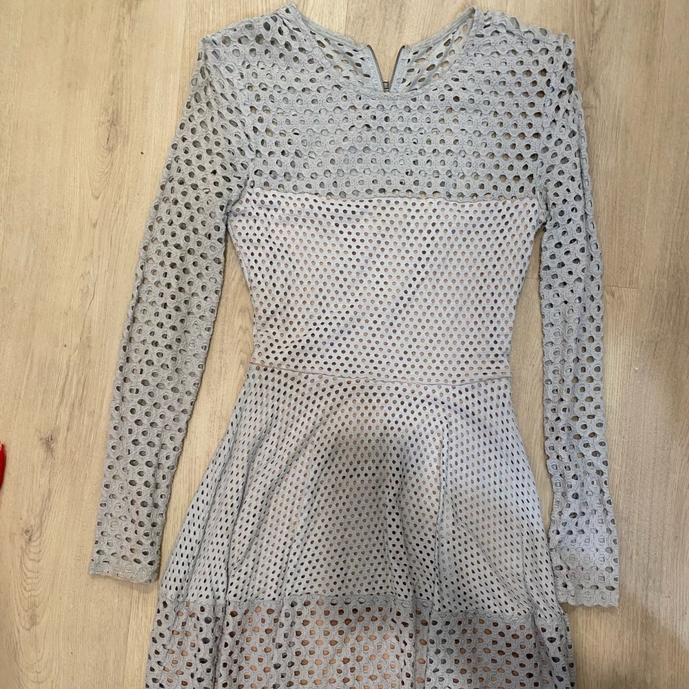 BCBGmaxazria eyelet long sleeve dress